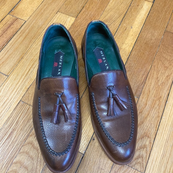 Mezlan brown/dark cognac dress shoes size 8 - Picture 2 of 3